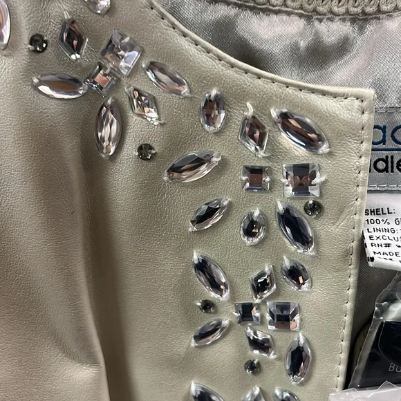 NWT Bradley Bayou Embellished Leather Jacket Size 1X - Picture 2 of 4